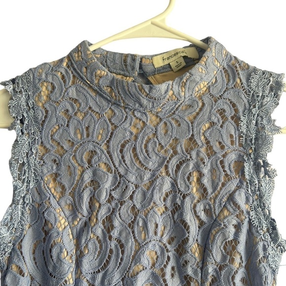 Francesca’s Periwinkle Lace Overlay Dress • Used • Size: Small - Picture 2 of 11